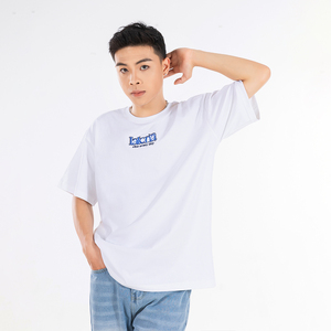 Camiseta de Manga Corta Extra Grande para Hombre, Color Azul Marino, con Estampado de Letras en la Parte Delantera, Cuello Redondo, Informal, de Algodón - Product Image 2