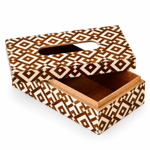 Boîte à mouchoirs en bois artisanale, motif floral botanique, support décoratif pour mouchoirs, vente en gros, OEM, ODM, en vrac - Product Image 2
