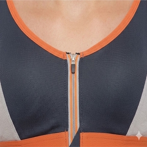 Sujetador deportivo de alto impacto personalizado para mujer, sujetador deportivo con cremallera frontal, sujetador deportivo tipo racerback, tela transpirable de spandex y poliéster - Product Image 5