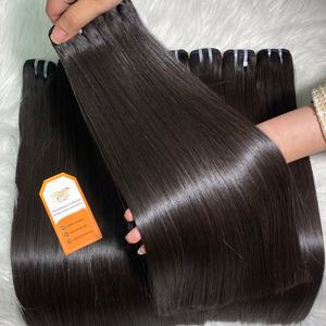 Prix de gros 100% Extensions de cheveux crus vietnamiens vierges Meilleure qualité Os Straight Machine Double Weft Bundle Vendeurs - Product Image 4