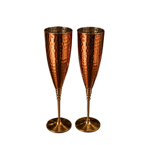Copas de Vino Modernas de Cobre con Tallo Redondo, Juego de 4, Diseño Moderno y Lujoso para Fiestas, Bodas y Eventos - Product Image 2
