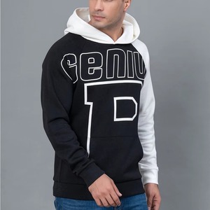 Sweat à capuche court en coton épais, coupe oversize, logo personnalisé, qualité supérieure, essentiels d'automne pour hommes - Product Image 2