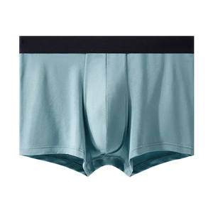 Classic <b>Black</b> Gray Waist Men <b>Boxer</b> Briefs Premium Stretch Cotton Fabric Comfortable Fit Elastic Band Athletic Underwears - Product Image 4
