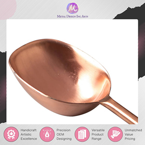 Cuchara para Hielo de Acero Inoxidable Color Cobre de 8" x 2.5" de Calidad de Exportación, la Más Vendida, para Uso en Hoteles y Restaurantes, en Oferta - Product Image 5