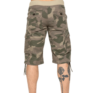 Men Beige <b>Camo</b> Cargo <b>Shorts</b> 6 Pocket Solid Casual - Product Image 5