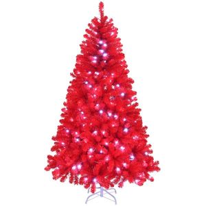 Albero di Natale Artificiale Pre-Illuminato da 2,13 m con 1100 Rami e 400 Luci, Albero di Pino Articolato con Telecomando, Decorazione Natalizia - Product Image 4