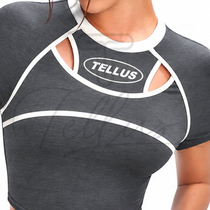 High Quality Women's Fitness <b>Crop</b> <b>Top</b> Half Sleeve Cotton T-Shirts with custom Design Women <b>Crop</b> <b>Top</b> Women <b>Crop</b> <b>Top</b> T Shirts <b>Top</b> - Product Image 6