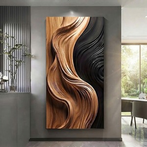 Organic Modern Wood Wall Art Abstract Wood Sculpture Japandi Wall Decor Minimalist Wooden Relief Art Contemporary Wall Hanging - Product Image 5