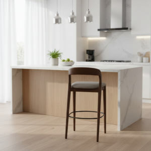 Ventes chaudes de tabourets de bar en teck avec coussin personnalisé, design moderne, respectueux de l'environnement, pour usage extérieur, fabriqué en Indonésie - Product Image 1
