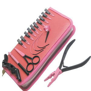 Kit de herramientas multifuncionales para extensiones de cabello para salón de belleza, juego de accesorios profesionales para extensiones de cabello con estuche de almacenamiento - Product Image 3