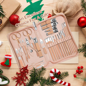 Professional Stainless Steel Manicure Pedicure <b>Kit</b> 30 Pcs Portable <b>Nail</b> Care Tools Set With Case Classic Style Manicure Set - Product Image 5