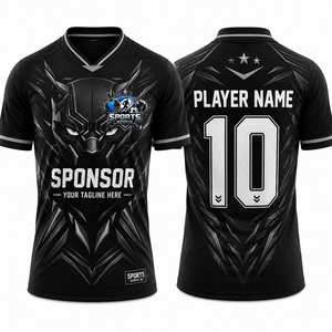 Camiseta de Fútbol de Club a la Moda al por Mayor, Malla de Poliéster con Control de Humedad, Impresión por Sublimación, Ligera para Partidos - Product Image 1
