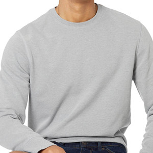 เสื้อสเวตเชิ้ตผู้ชายสีเทา ผ้าฝ้ายเฟรนช์เทอร์รี่ คอกลม แขนยาว สีพื้น ใส่ได้ในฤดูใบไม้ร่วง - Product Image 5