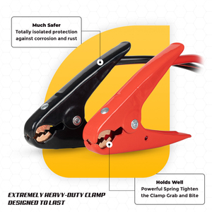 Roadpower Heavy-Duty 16ft 2500A Booster Cable 99.9% Pure Copper Conductor Safe Strong Reliable For <b>Cars</b> Trucks And SUVs - Product Image 4