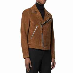 OEM High Quality Men's Custom Asymmetrical Zip Design <b>Suede</b> Leather Outdoor Wear <b>Jacket</b> 100% Pure <b>Suede</b> Leather <b>Jacket</b> For Sale - Product Image 3