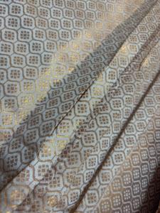 Premium Golden Brocade 100% Polyester Woven <b>Fabric</b> Elegant Patterns Anti-static Anti-odor OEM Wholesale for Girls Garment - Product Image 5