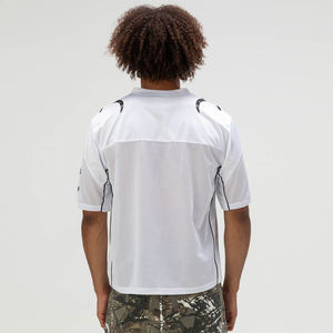 Camiseta de Fútbol para Hombre de Alta Calidad, Estilo Boxy, Color Blanco, Manga Corta, Malla de Poliéster, para Verano - Product Image 2