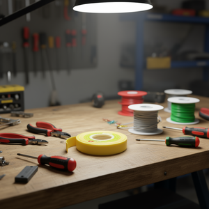 Nastro Isolante in Gasa 1,5 Cm X 35 Y Giallo Per Uso Elettrico - Product Image 3