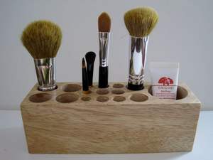Wooden Brush <b>Storage</b> Stand Modern Design Eco-Friendly Handmade <b>Tabletop</b> <b>Storage</b> | Wedding & Housewarming Gift - Product Image 2