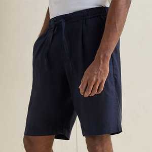 Shorts décontractés pour hommes avec cordon de serrage, sans couture, 100% coton, couleur unie, légers, séchage rapide, coupe-vent, respirants, grandes tailles - Product Image 2