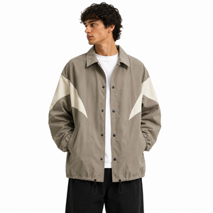 Unisex Vintage Coach <b>Jacket</b> 1990s Inspired Washed Nylon Skater Streetwear <b>Lightweight</b> Outerwear Factory Direct Custom Embroidery - Product Image 5