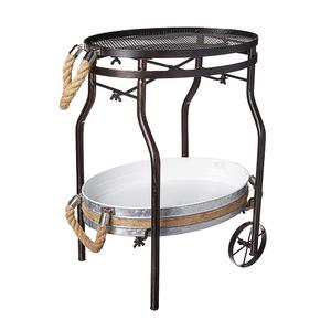 Lujo galvanizado Metal té vino comida Catering bebidas servir carrito de barra para Hotel restaurante fiesta de boda - Product Image 4