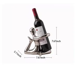 Handmade Metal Bottle Display Stand Artistic <b>Iron</b> Home DecorModern Metal Waterproof 5L Wine Holder Boat Shape Decorative Bottle - Product Image 3