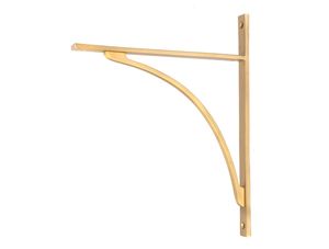 Polished Brass <b>Shelf</b> Bracket for Premium <b>Floating</b> Wooden <b>Shelf</b> Installation Residential Commercial Interior Decoration Projects - Product Image 1