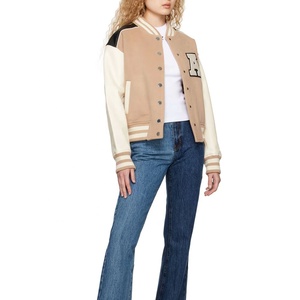 Chaqueta Universitaria para Mujer, Chaqueta Deportiva Tejida y Bordada, Cortavientos, Transpirable, Ropa de Invierno, Chaqueta Letterman con Color Personalizado - Product Image 4