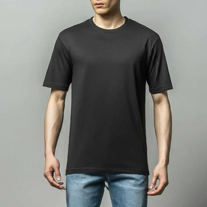 Custom Logo DTG T-<b>Shirt</b> <b>Men</b> Loose Drop Shoulder Embroidery <b>Silk</b> Screen Printing Heavyweight 100% Cotton Summer Wear - Product Image 1
