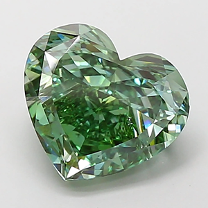 Diamante verde sintético de corte corazón, piedra suelta para la elaboración de joyas. - Product Image 2