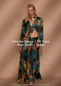 Conjunto coordinado con estampado étnico bohemio para mujer – Top corto con cuello en V y mangas largas acampanadas con falda maxi - Surtido - Product Image 2