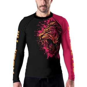 Wholesale High Quality <b>Compression</b> MMA Rash Guard Full Sleeve Women <b>Men</b> OEM Custom Printing Anti-Bacterial Spandex/Polyester - Product Image 5