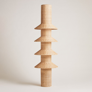 Lámpara de pie escultural de ratán, muebles modernos para el hogar, venta al por mayor, lámparas tejidas ecológicas - Product Image 5