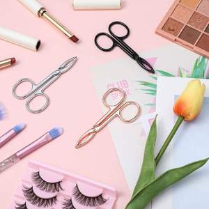 Juego de Pinzas de Precisión UBI de 3 Piezas con Punta de Tijera, Mango Ergonómico, Acero Inoxidable, Reutilizables y Duraderas para Cejas y Rostro - Product Image 1