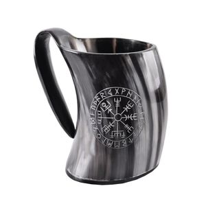 Natural <b>buffalo</b> <b>horn</b> mug Handcrafted <b>horn</b> drinking cup Antique imitation carved mug Durable art collectible <b>horn</b> - Product Image 2