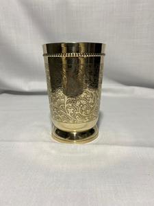 Vaso de Vidrio Grabado a Mano, Vajilla, Artículos para Catering, Acabado Antiguo, Metal de Latón y Vidrio para Hoteles, Restaurantes o Uso Doméstico - Product Image 6