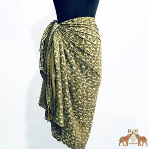 Mùa Hè Trọng Lượng Nhẹ Bãi Biển Coverups Cho Phụ Nữ Ấn Độ Khối In Pareo Bông Nguyên Chất Sarongs