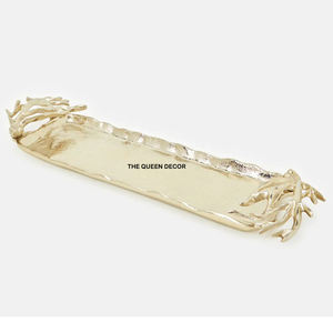 Bandeja Cuadrada para Servir, Venta Directa de Fábrica, Color Verde Esmaltado Creativo, Diseños Personalizados, Hierro Metálico - Product Image 3