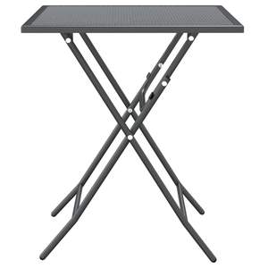 Ensemble de salle à manger de jardin pliable anthracite en treillis métallique pour repas en extérieur - Product Image 5