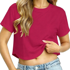 Camisetas Cortas de Último Diseño de Secado Rápido y Ligeras para Mujer, Camisetas Cortas Transpirables del Mejor Fabricante - Product Image 6