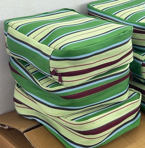 Bolsa de plástico reciclada ecológica, bolsa a rayas y bolsas de pie para artículos de tocador/lavado/belleza, venta al por mayor, bolsas de compras - Product Image 5