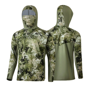 Sudadera con Capucha de Camuflaje de Manga Larga para Hombre, Camisa de Pesca con Protección Solar Anti-UV - Product Image 1