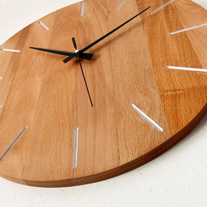 Horloge murale en bois artisanale de qualité supérieure, minimaliste, abordable, décoration d'intérieur, horloge en bois rustique - Product Image 6