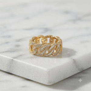 Anillo de compromiso y aniversario clásico de plata 925 con moissanita y engaste de puntas, chapado en plata, estilo Miami Cuban Link, media eternidad, regalo - Product Image 3