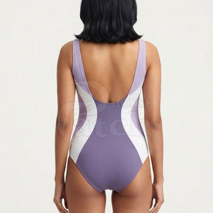 Traje de Baño de Una Pieza para Mujer, Estilo Deportivo, Personalizado, con Estampado por Sublimación, de Secado Rápido, Tejido Elástico, para Playa, Piscina y Deportes - Product Image 4