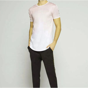 เสื้อยืดเจอร์ซีย์ผ้าฝ้ายแท้ 100% สำหรับผู้ชาย ขายส่งจากผู้ผลิตเสื้อผ้า ไซส์ใหญ่ ทรงโค้ง - Product Image 2