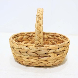 Cesta de Regalo Rústica Tejida con Jacinto de Agua Natural, con Asa, Ecológica, Ligera, para Decoración del Hogar y Picnic - Product Image 1