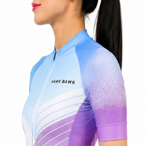 Maillot de Ciclismo Personalizado para Mujer, Transpirable, Ligero, Cómodo, Manga Corta, Color Degradado, Secado Rápido, Maillot Deportivo para Mujer - Product Image 6