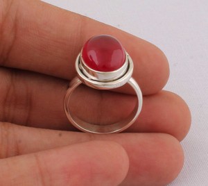 Wholesale 925 Sterling <b>Silver</b> Classic Amethyst Party Oval Gemstone Double Bezel Set Handmade <b>Statement</b> <b>Ring</b> - Product Image 3